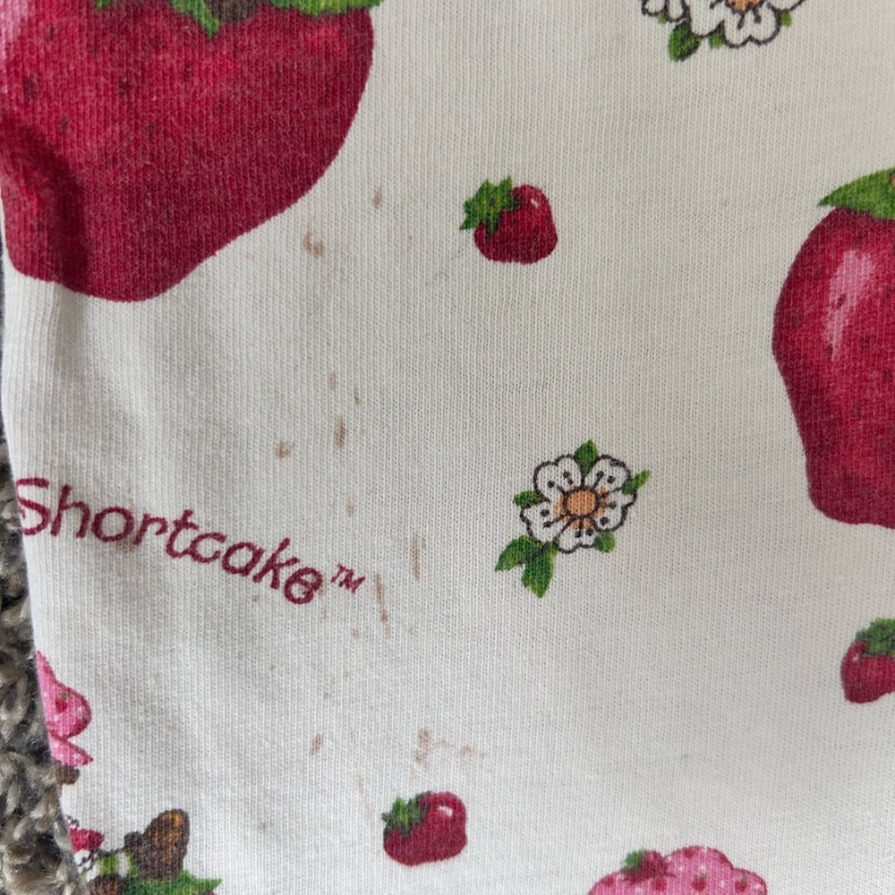 Vintage Gen X Strawberry Shortcake Pajama Pants size XS-S - Picture 8 of 9